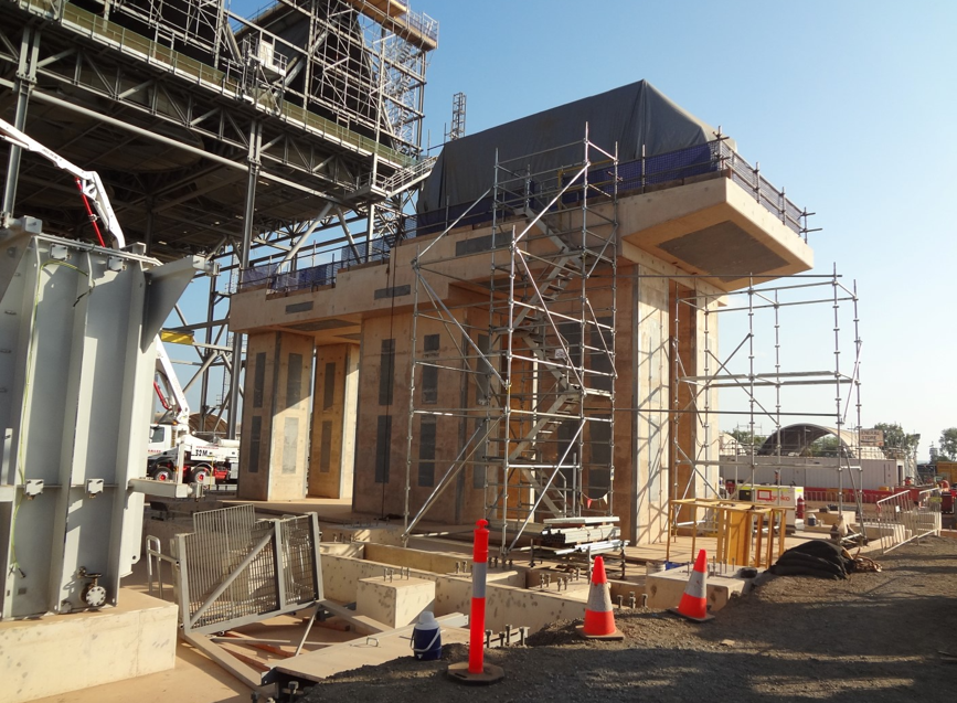 Power plant structure under construction